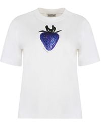 Burberry - Cotton Crew-Neck T-Shirt - Lyst