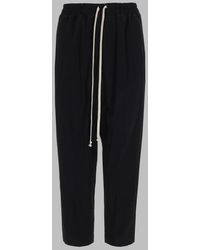 Rick Owens - Cropped Trousers Drawstring Astaires Viscose - Lyst