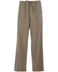 Tonywack - Drawstring Waist Wool Blend Trousers For Polyester Polyurethane - Lyst