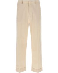 Valentino Garavani - Turn-Up Trousers Cotton Pant - Lyst