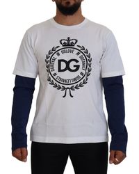 Dolce & Gabbana - Dg Crown Pullover Sweater Cotton Clothing - Lyst