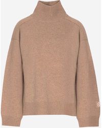 Tory Burch - Wool Sweater With Logo Detail - Lyst