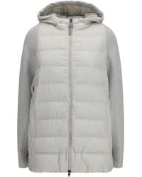 Brunello Cucinelli - Long Monili Chain Puffer Jacket - Lyst