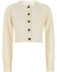 Loulou de Saison - Ivory Cashmere Zephir Cardigan - Lyst