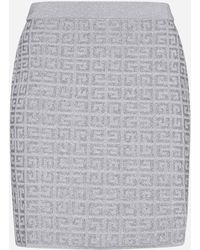 Givenchy - 4g Lurex Knit Miniskirt - Lyst