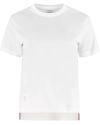 Thom Browne - Cotton Crew-Neck T-Shirt T-Shirts & Jerseys - Lyst