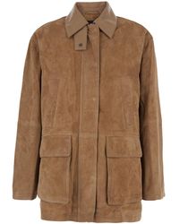 Arma - Kaylee Jacket With Foldable Collar Button And Patch Pockets On The Front - Lyst