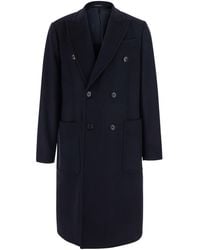 Emporio Armani - Coat Double-Breasted Cashmere-Wool - Lyst