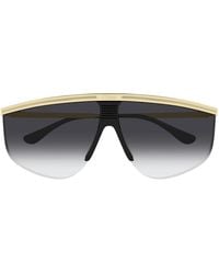 Chloé - Lunettes De Soleil Masque Dorées Noires Sunglasses - Lyst