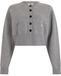Elisabetta Franchi - Cropped Cardigan Wool Cardigans - Lyst
