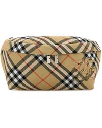 Burberry - Embroidered Fabric Check Belt Bag - Lyst