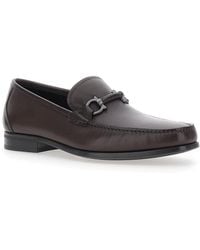 Ferragamo - Loafers With Gancini Detail On The Front - Lyst