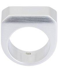 Rick Owens - Beveled Logo Engraved Ring - Lyst