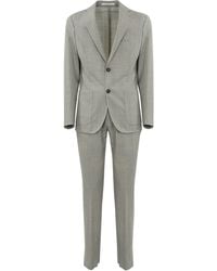 Eleventy - Single-Breasted Striped Wool Suit - Lyst