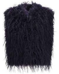 forte_forte - Eco Mongolia Faux Fur Vest Polyester Blazers - Lyst