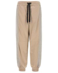 Brunello Cucinelli - Bicolor Cotton Athletic Pants - Lyst