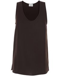 P.A.R.O.S.H. - Sleeveless Top With Round Neck - Lyst
