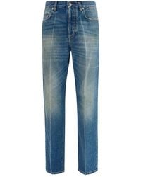 Versace - Blue Cotton Straight - Lyst
