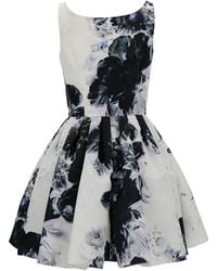 McQueen - Mini And Dress With All-Over Chiaroscuro Print - Lyst