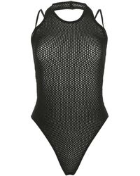 ANDREADAMO - Stretch Viscose Blend Bodysuit - Lyst