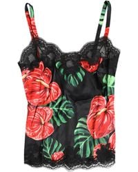 Dolce & Gabbana - Floral Silk Lace Cami - Lyst