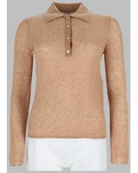 Aspesi - Wool Polo Jumper Sweater - Lyst