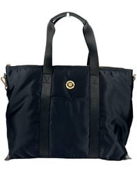 Versace - Nylon Fabric La Medusa Shoulder Tote Bag - Lyst