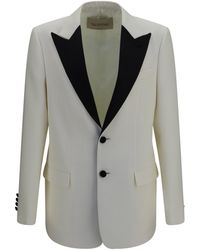 Valentino - Two-Tone Wool Jacket Merino Ovis Aries - Lyst