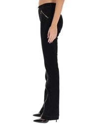 Versace Jeans Couture - Pants With Zipper Detail Cotton Trousers - Lyst