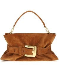 Balmain - Medium Anthem Bag Suede Calfskin Calf Leather Bos Taurus Handbags - Lyst