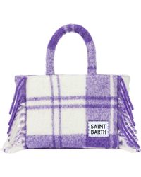 Mc2 Saint Barth - Colette Blanket Handbag With Tartan Print - Lyst