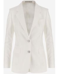 Tagliatore - Single-Breasted Cotton Blend Jacket - Lyst