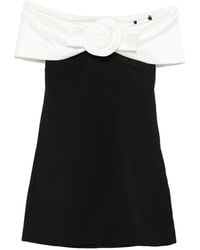 Self-Portrait - Crêpe Flower Mini' Dress - Lyst