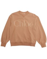 Chloé - Hoodie, Cotton, Contrast Trim Hoods & Sweatshirts - Lyst