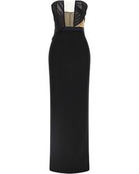 Nensi Dojaka - Corsetted Draped Maxi Dress - Lyst