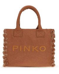Pinko - Canvas Tote Bag-Scoiattolo - Lyst