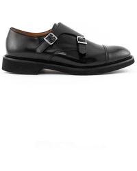 Doucal's Double Monk Strap Shoes - Black