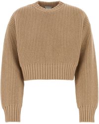 Bottega Veneta Wool Blend Knee Length Sweater Dress in Black