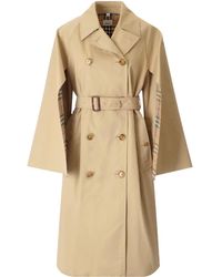 Burberry - Trench Coat With Cape Sleeves - Lyst