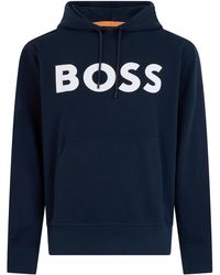 BOSS - Cotton Hoodie Jumpers - Lyst