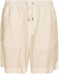 Giorgio Armani - Drawstring Waist Logo Shorts - Lyst