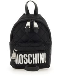 Moschino - Quilted Backpack With Logo - Lyst