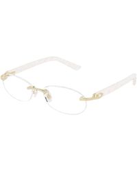 Cartier - Ct 0056 - White Glasses - Lyst