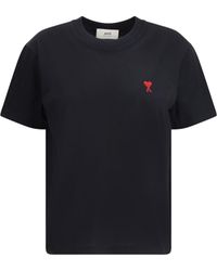 Ami Paris - Logo T-Shirt Cotton T-Shirts - Lyst