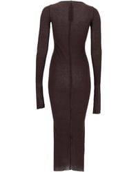 Rick Owens - Ribbed Long Sleeves Dress - Lyst
