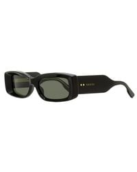 Gucci - Faceted Rectangular Sunglasses Gg1528S 001 53Mm Plastic (Acetate) - Lyst