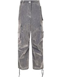 MSGM - Wide Leg Side Pockets Cargo Jeans - Lyst