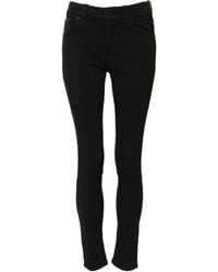 Dolce & Gabbana - Cotton Skinny Mid Waist Denim Jeans Elastane Clothing - Lyst