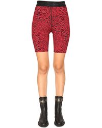 - Save 28% Michael Kors Synthetic Cyclist Bermuda Shorts With Elastic Band in Red,Animal Print Womens Clothing Shorts Knee-length shorts and long shorts Red 