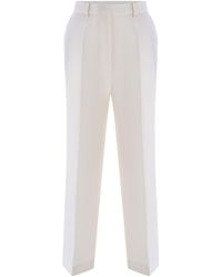 Manuel Ritz - Trousers Made Of Wool Canvas - Lyst